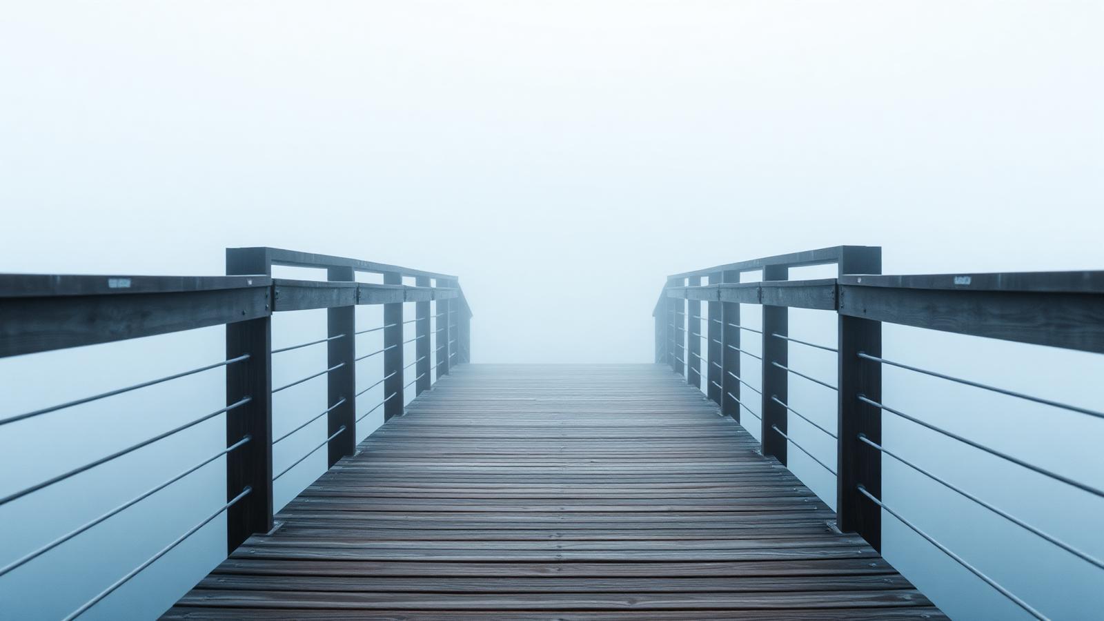 Brücke im Nebel